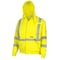 Oberon Hi-Vis 100% FR/Arc-Rated 12 oz Hoodie, Zipper Closure, Detachable Hood, Hi-Vis Yellow, M ZFC206-M - alternate 1